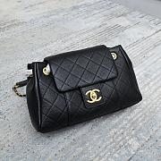 Chanel flap tote black caviar leather bag  - 1