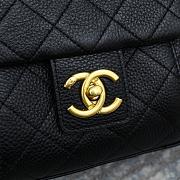 Chanel flap tote black caviar leather bag  - 4