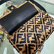 Fendi Baguette Brown Shearling Large Bag - 4