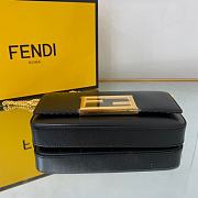 Fendi mini black leather chain wallet - 2