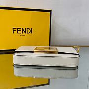 Fendi mini white leather chain wallet - 4