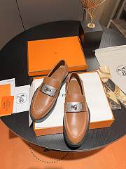 Hermes Paris Loafers ( brown/ white/ black)  - 3