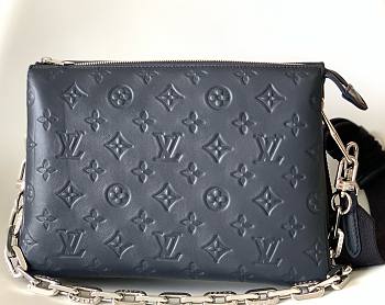 Louis Vuitton MM Coussin Black Leather Silver Hardware Bag