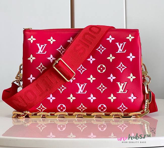 Louis Vuitton Coussin PM Red Leather M22397 Bag - 1