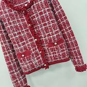 Dior red tweed coat - 4