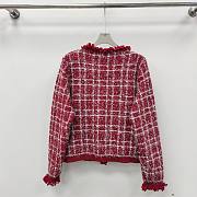 Dior red tweed coat - 3