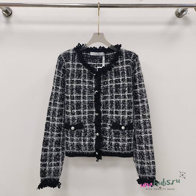 Dior black tweed coat - 1