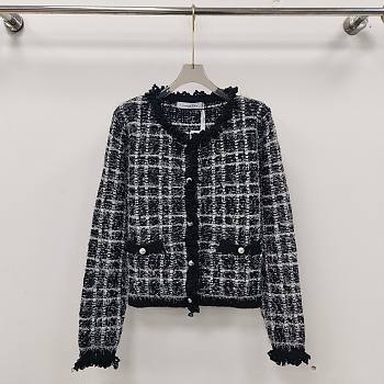 Dior black tweed coat