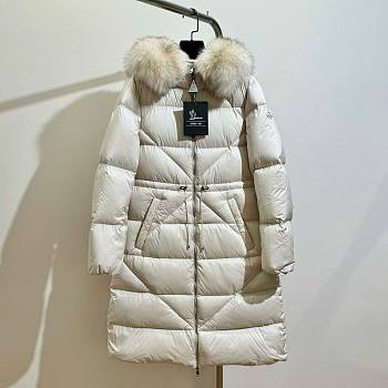 Moncler long white jacket 