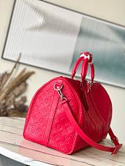 Louis Vuitton Keepall 50 Shadow Monogram Red Bag - 5