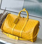 Louis Vuitton Keepall 50 Shadow Monogram Yellow Bag - 1