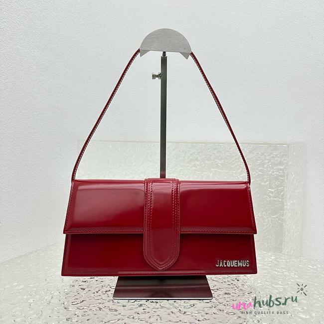 Jacquemus Le bambino red leather silver hardware bag - 1