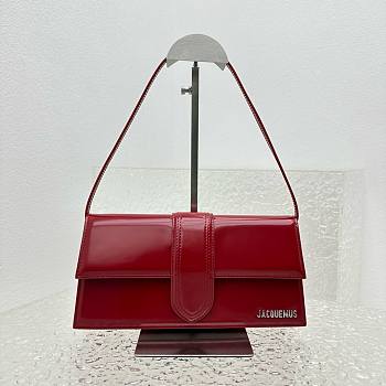 Jacquemus Le bambino red leather silver hardware bag