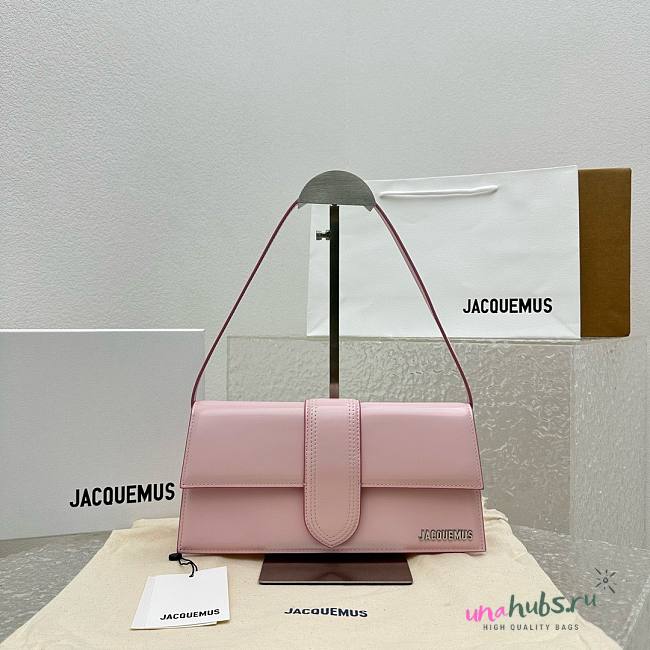 Jacquemus Le bambino pink leather silver hardware bag - 1