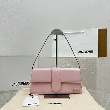 Jacquemus Le bambino pink leather silver hardware bag