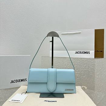 Jacquemus Le bambino blue leather silver hardware bag