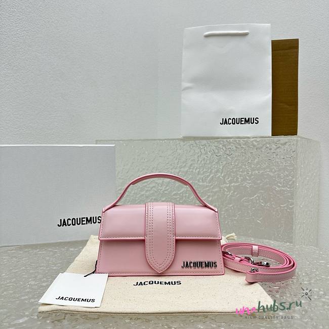 Jacquemus Le grand Bambino small pale pink silver hardware bag - 1