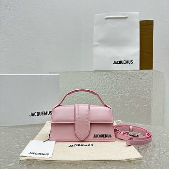 Jacquemus Le grand Bambino small pale pink silver hardware bag
