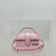 Jacquemus Le grand Bambino small pale pink silver hardware bag - 3