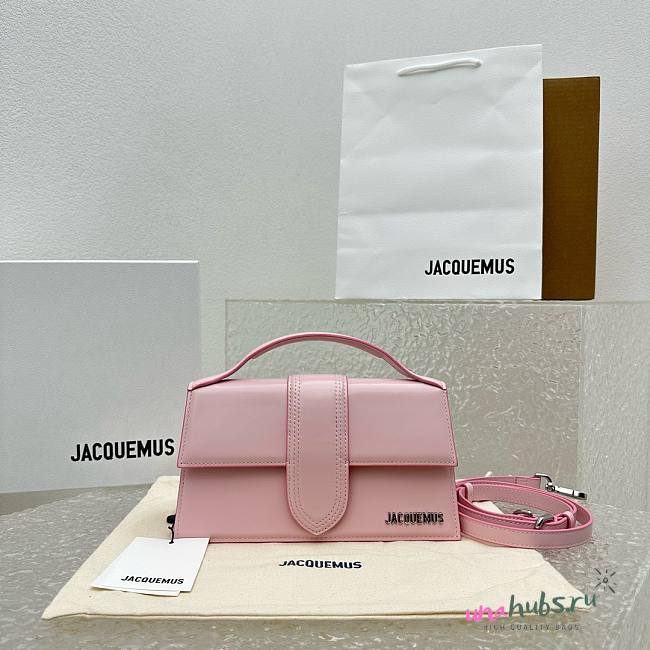 Jacquemus Le grand Bambino pale pink silver hardware bag - 1