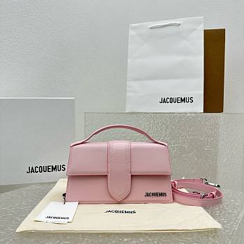 Jacquemus Le grand Bambino pale pink silver hardware bag