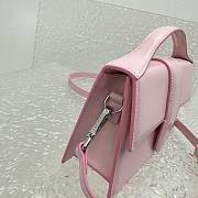 Jacquemus Le grand Bambino pale pink silver hardware bag - 3