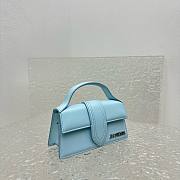 Jacquemus Le grand Bambino small blue silver hardware bag - 3