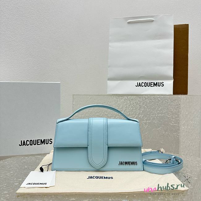 Jacquemus Le grand Bambino light blue silver hardware bag - 1