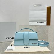 Jacquemus Le grand Bambino light blue silver hardware bag - 1