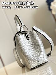 Louis Vuitton Capucines BB Silver Leather Bag - 5