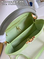 Louis Vuitton Capucines MM Green Leather Bag - 6