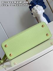 Louis Vuitton Capucines MM Green Leather Bag - 5