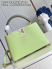 Louis Vuitton Capucines MM Green Leather Bag - 4