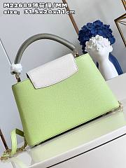 Louis Vuitton Capucines MM Green Leather Bag - 2