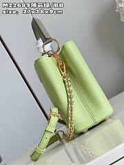 Louis Vuitton Capucines PM Green Leather Bag - 2