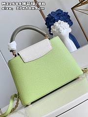 Louis Vuitton Capucines PM Green Leather Bag - 3