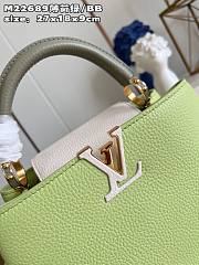 Louis Vuitton Capucines PM Green Leather Bag - 6