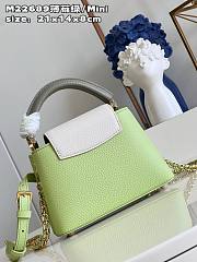 Louis Vuitton Capucines BB Green Leather Bag - 5