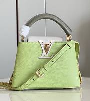 Louis Vuitton Capucines BB Green Leather Bag - 1