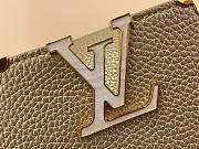 Louis Vuitton Capucines MM Gold Metallic Leather Bag - 3