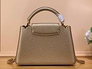 Louis Vuitton Capucines PM Gold Metallic Leather Bag - 4