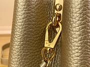 Louis Vuitton Capucines PM Gold Metallic Leather Bag - 2