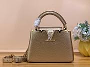 Louis Vuitton Capucines BB Gold Metallic Leather Bag - 1