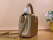 Louis Vuitton Capucines BB Gold Metallic Leather Bag - 2