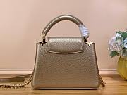 Louis Vuitton Capucines BB Gold Metallic Leather Bag - 4