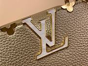 Louis Vuitton Capucines BB Gold Metallic Leather Bag - 5