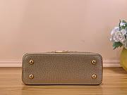 Louis Vuitton Capucines BB Gold Metallic Leather Bag - 6