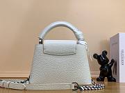 Louis Vuitton Capucines BB white leather metal hardware bag - 4