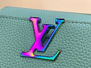 Louis Vuitton Capucines MM green leather metal hardware bag - 4