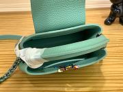 Louis Vuitton Capucines BB green leather metal hardware bag - 3